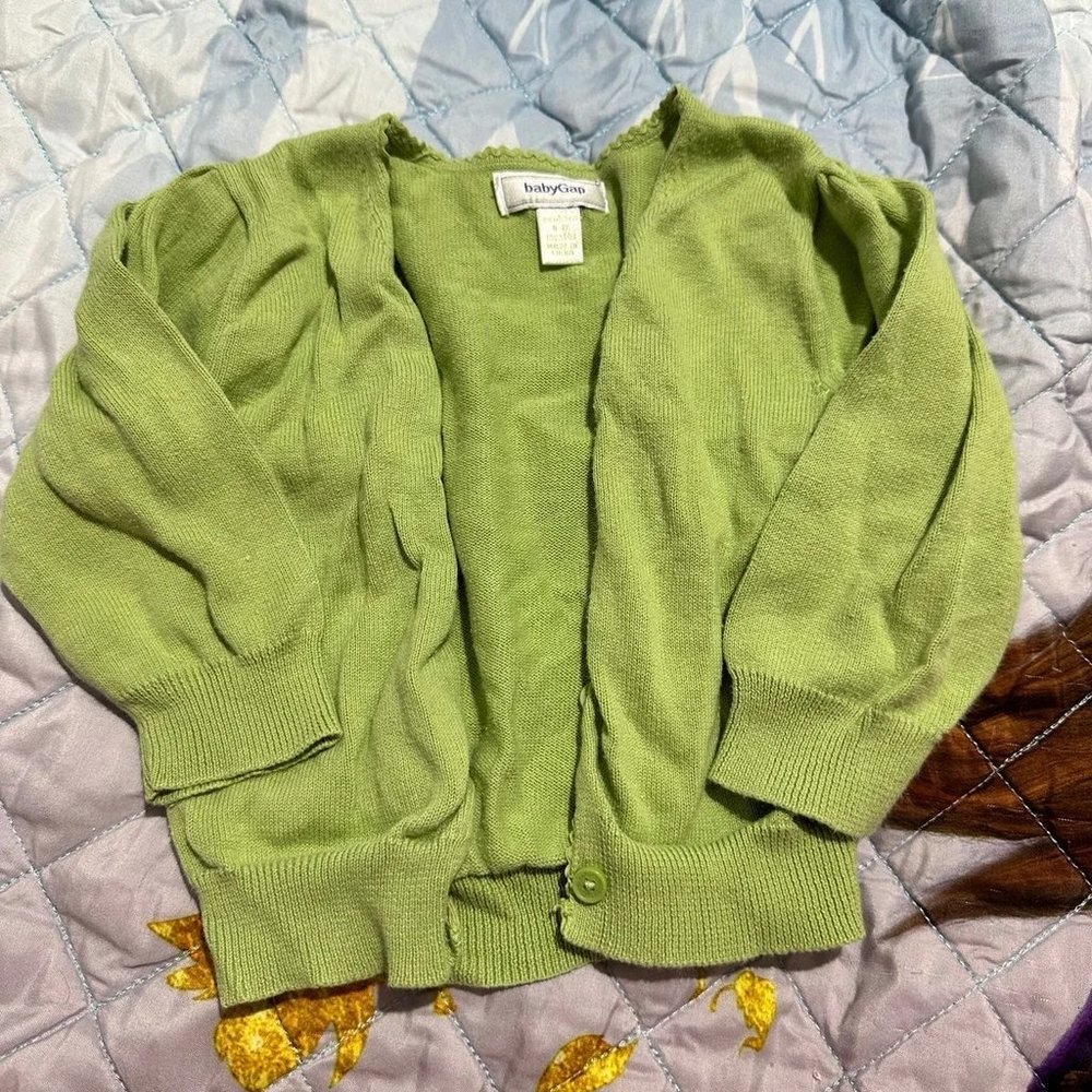 Baby Gap Green Cardigan Size Newborn